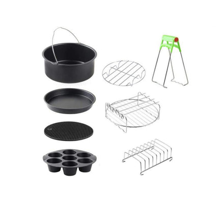 9 Inch Air Fryer Accessories 8PCS with Cupcake Pan, Pizza Pan