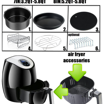 Air Fryer Accessories Set of 8  with Egg Bites Mold, Pizza Pan, for 3.5Qt-5.8Qt Ninja Air Fryer