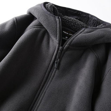 Hoodies for Men Zipper Fleece Sweatshirt Heavy Sherpa Lined Hooded Warm Winter Coats