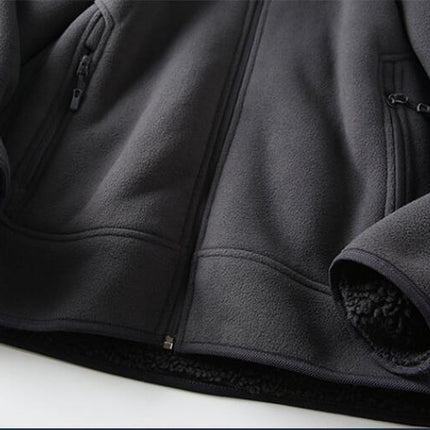 Hoodies for Men Zipper Fleece Sweatshirt Heavy Sherpa Lined Hooded Warm Winter Coats