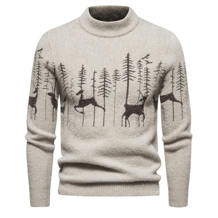 Mens Xmas Jumpers  Christmas Tree Reindeer  Novelty Pullover Sweater