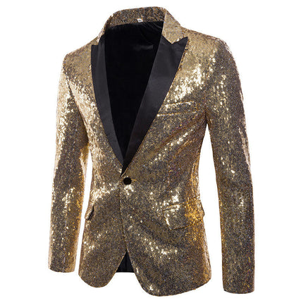 Mens Tails Slim Fit Tailcoat Sequin Dress Coat Swallowtail Dinner Party Wedding Blazer Suit Jacket