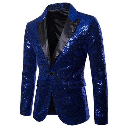 Mens Tails Slim Fit Tailcoat Sequin Dress Coat Swallowtail Dinner Party Wedding Blazer Suit Jacket