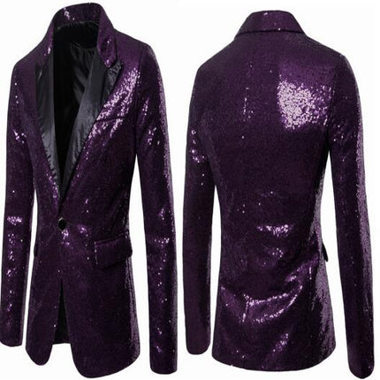 Mens Tails Slim Fit Tailcoat Sequin Dress Coat Swallowtail Dinner Party Wedding Blazer Suit Jacket