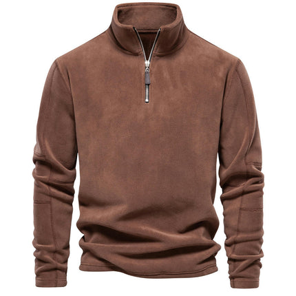 Men's Recycled Wool Warm Comfort Half-Zip Breathable Sweatshirt - Perfect for Winter Camping, Outdoors and Hiking