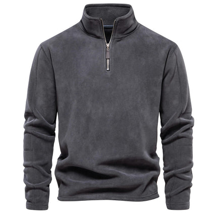 Men's Recycled Wool Warm Comfort Half-Zip Breathable Sweatshirt - Perfect for Winter Camping, Outdoors and Hiking