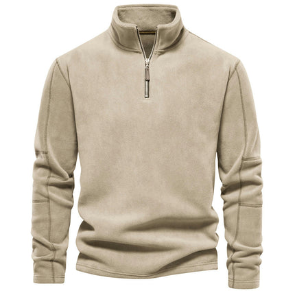 Men's Recycled Wool Warm Comfort Half-Zip Breathable Sweatshirt - Perfect for Winter Camping, Outdoors and Hiking