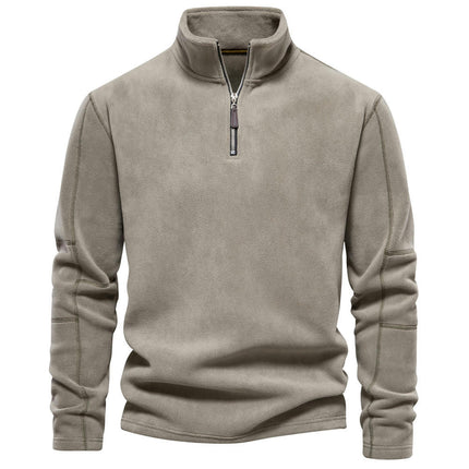 Men's Recycled Wool Warm Comfort Half-Zip Breathable Sweatshirt - Perfect for Winter Camping, Outdoors and Hiking