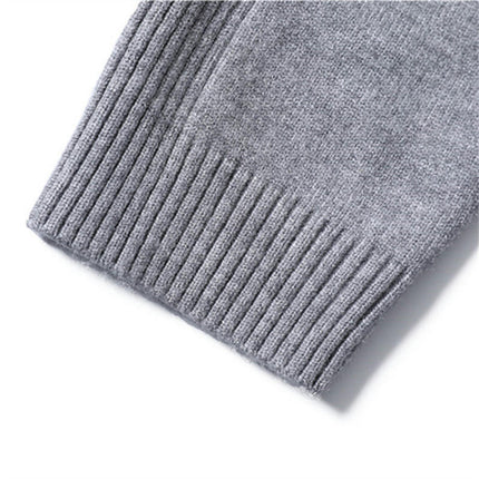 Mens Slim Fit Turtleneck Sweater Knitted Pullover Sweaters Solid Color Casual Knit Sweater