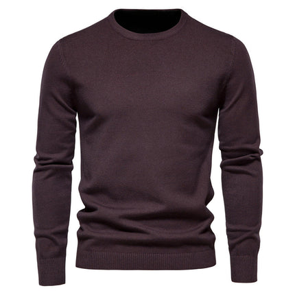 Men's Crew Neck Sweater Slim Fit Lightweight Sweatshirts Knitted Pullover for Casual Or Dressy Wear