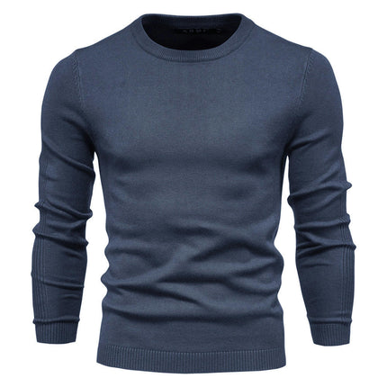 Men's Crew Neck Sweater Slim Fit Lightweight Sweatshirts Knitted Pullover for Casual Or Dressy Wear