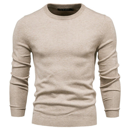 Men's Crew Neck Sweater Slim Fit Lightweight Sweatshirts Knitted Pullover for Casual Or Dressy Wear