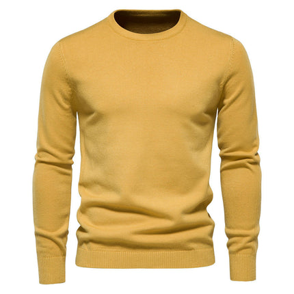 Men's Crew Neck Sweater Slim Fit Lightweight Sweatshirts Knitted Pullover for Casual Or Dressy Wear