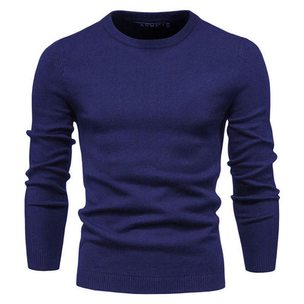 Men's Crew Neck Sweater Slim Fit Lightweight Sweatshirts Knitted Pullover for Casual Or Dressy Wear