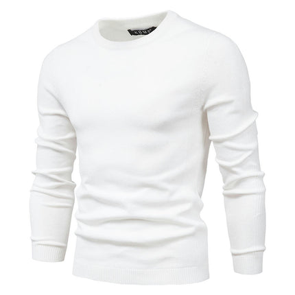 Men's Crew Neck Sweater Slim Fit Lightweight Sweatshirts Knitted Pullover for Casual Or Dressy Wear