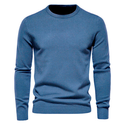 Men's Crew Neck Sweater Slim Fit Lightweight Sweatshirts Knitted Pullover for Casual Or Dressy Wear