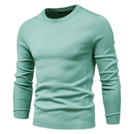 Men's Crew Neck Sweater Slim Fit Lightweight Sweatshirts Knitted Pullover for Casual Or Dressy Wear