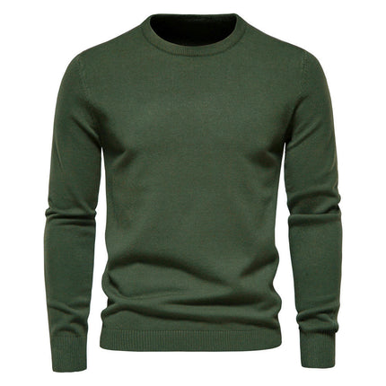 Men's Crew Neck Sweater Slim Fit Lightweight Sweatshirts Knitted Pullover for Casual Or Dressy Wear