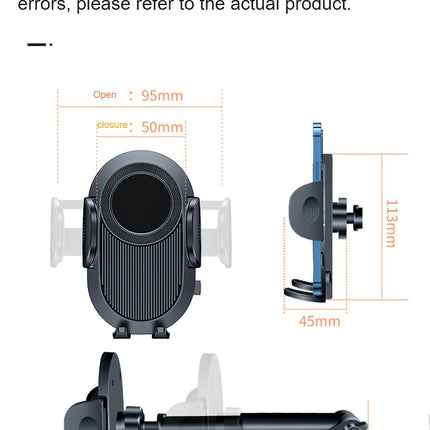 Phone Holder for Car, 360¡ã Rotatable Car Phone Mount for Windshield Dashboard Air Vent