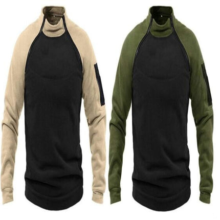 Men's Fleece Pullover 1/4 Zip Stand Collar Long Sleeve Sweatshirts