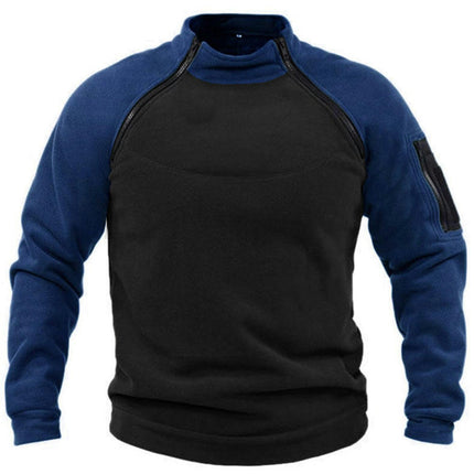 Men's Fleece Pullover 1/4 Zip Stand Collar Long Sleeve Sweatshirts