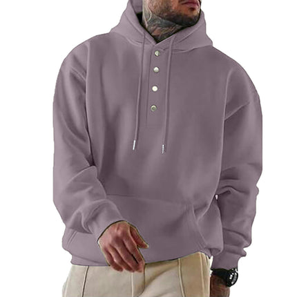 Men Loose Fit Fashion Pullover Hoodie Casual Long Sleeve Hooded Sweatshirt With Pocket