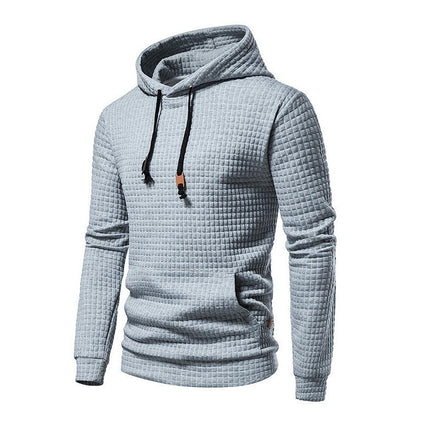 Men's Pullover Hoodie Long Sleeve Casual Square Pattern Sweatshirt