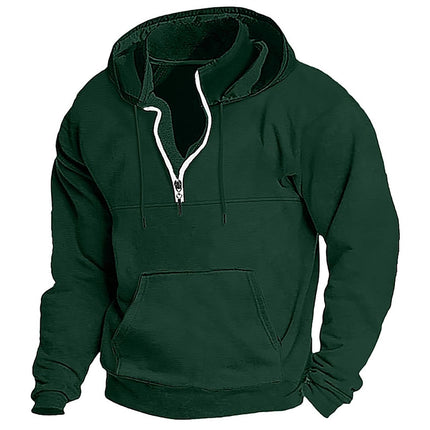 Men's 1/4 Zip Pullover Hoodie Sweatshirt Soft with Kangaroo Pocket