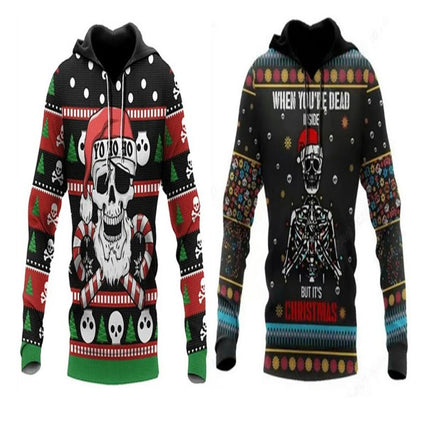 Men's 3D Printed Hoodie Novelty Skull Sweatshirt Pullover with Pocket Hoodies