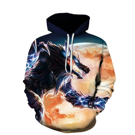 Men's Athletic 3D Animal Printed Hoodies Sweatshirts