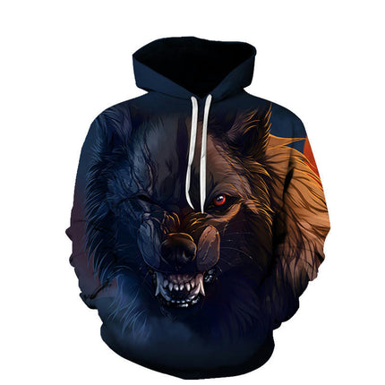 Men's Athletic 3D Animal Printed Hoodies Sweatshirts