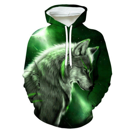 Men's Athletic 3D Animal Printed Hoodies Sweatshirts