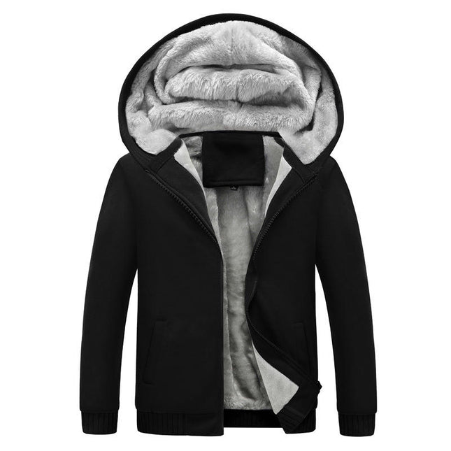 Hoodies for Men Heavyweight Fleece Sweatshirt - Full Zip Up Thick Sherpa Lined