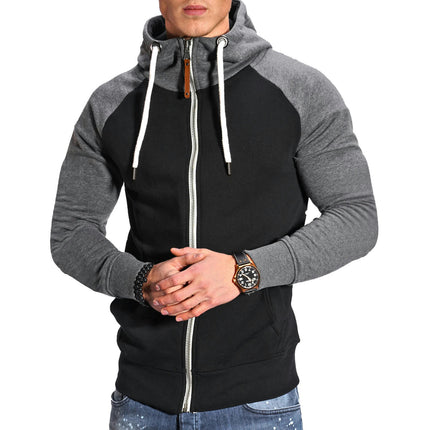 Hoodies for Men Long Sleeve Jackets Sports Full Zip Sweatshirts