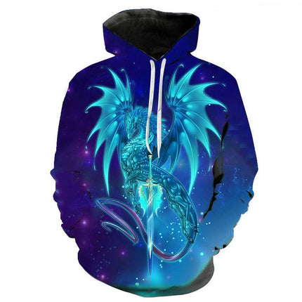 Men's Novelty Hoodies Animal Print Graphic Pullover Sweatshirts 1