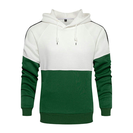 Men's Hoodies Color Block Pullover Outdoors Casual Sweatshirt