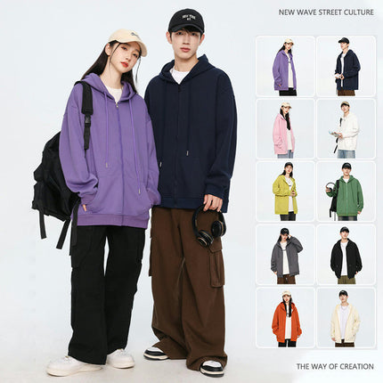 Couple Hoodies Casual Hoodies for Men with Full Zip Long Sleeve Sports Sweatshirt