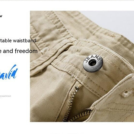 Men's Shorts Casual Cotton Cargo Summer Beach Shorts for Men(No Belt)