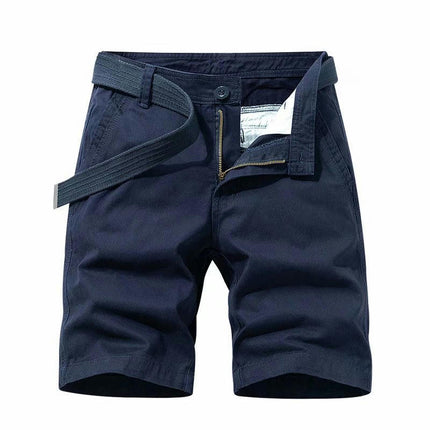 Men's Shorts Casual Cotton Cargo Summer Beach Shorts for Men(No Belt)