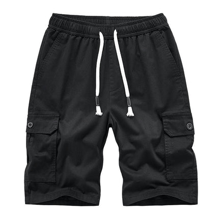 Men's Casual Cargo Shorts Cotton Drawstring Short with Pockets