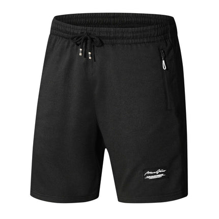 Men's Shorts Casual Drawstring Zipper Pockets Elastic Waist Shorts