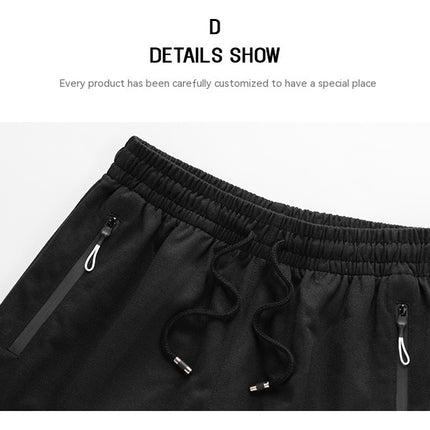 Men's Shorts Casual Drawstring Zipper Pockets Elastic Waist Shorts