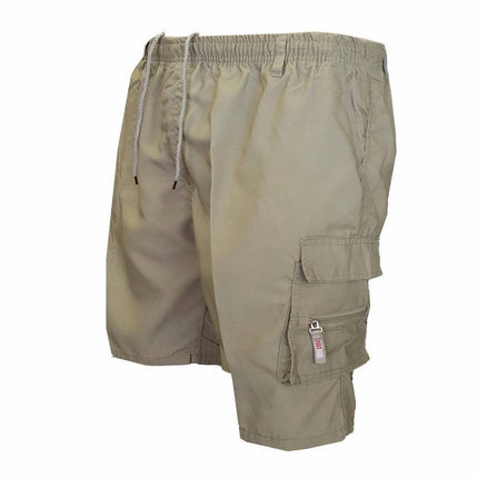 Men's Cargo Shorts Elastic Waistband Relaxed Fit Summer Casual Shorts