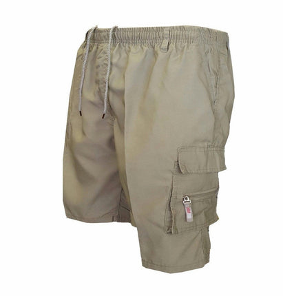 Men's Cargo Shorts Elastic Waistband Relaxed Fit Summer Casual Shorts