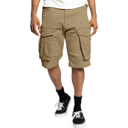 Men's Shorts Casual Cargo Drawstring Elastic Waist Summer Beach Shorts