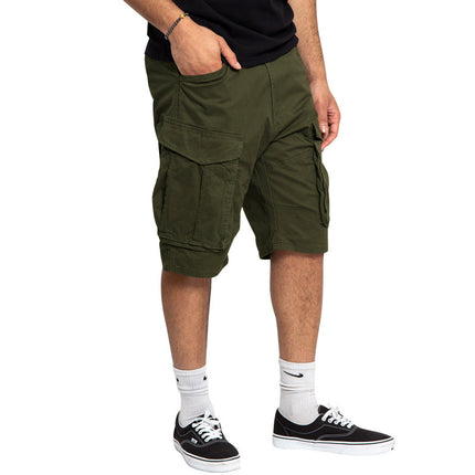 Men's Shorts Casual Cargo Drawstring Elastic Waist Summer Beach Shorts