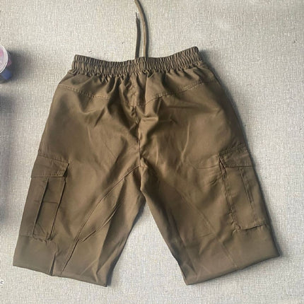 Men's Shorts Casual Cargo Drawstring Elastic Waist Summer Beach Shorts