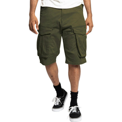 Men's Shorts Casual Cargo Drawstring Elastic Waist Summer Beach Shorts