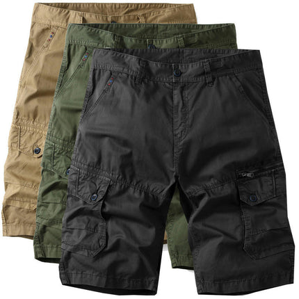 Men's Cargo Shorts Relaxed Fit Multi-Pocket Outdoor Cotton Shorts