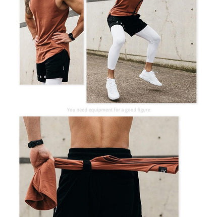 Men's Athletic Gym Shorts with Pockets Fit Running Outdoor Breathable Drawstring Shorts